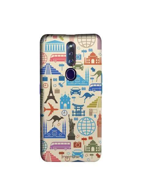 

macmerise Beige & Blue Travel Lover Sublime Oppo F11 Pro Back Case