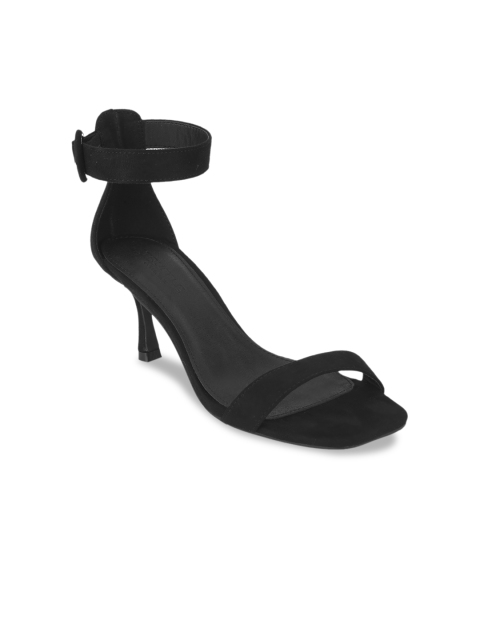 

Truffle Collection Women Black Solid Suede Heels