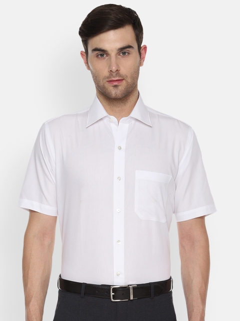 

Louis Philippe Men White Regular Fit Solid Formal Shirt