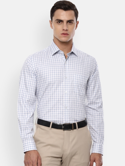 

Louis Philippe Men Blue Classic Slim Fit Checked Formal Shirt