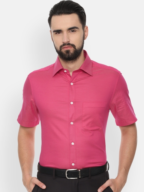 

Louis Philippe Men Pink Solid Formal Shirt