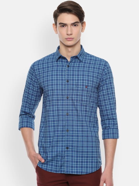 

Louis Philippe Sport Men Blue Slim Fit Checked Casual Shirt