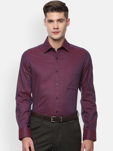 

Louis Philippe Men Purple Regular Fit Solid Formal Shirt
