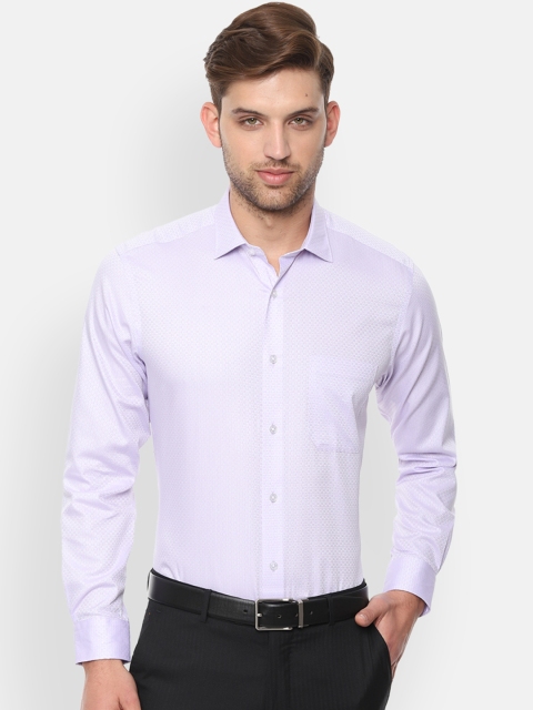 

Louis Philippe Men Lavender Slim Fit Self Design Formal Shirt