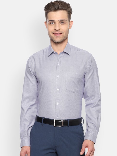 

Louis Philippe Men Blue Classic Slim Fit Self Design Formal Shirt