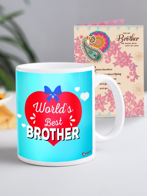 

Archies Blue & Red Printed Ceramic Raksha Bandhan Mug Gift Set