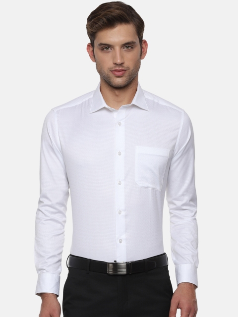 

Louis Philippe Men White Regular Fit Self Design Formal Shirt