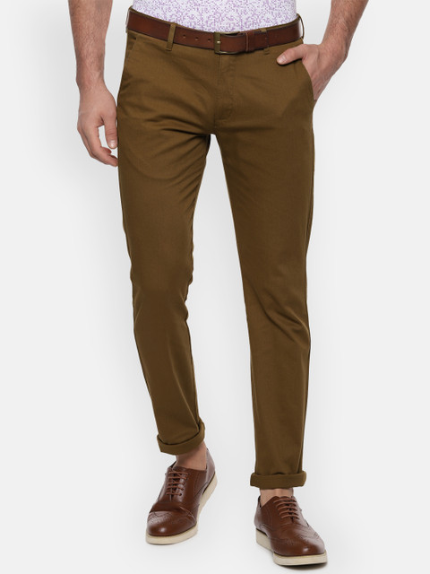 

Louis Philippe Sport Men Khaki Slim Fit Solid Regular Trousers