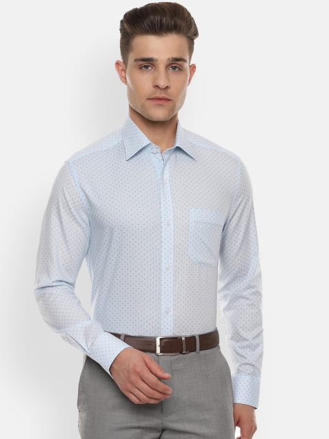 

Louis Philippe Men Blue & Red Regular Fit Printed Formal Shirt