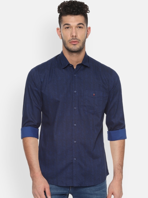 

Louis Philippe Sport Men Navy Blue Slim Fit Self Design Casual Shirt