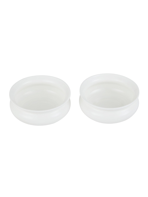 

SONG BIRD Set Of 2 White Solid Traditional Handi