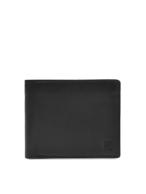 

Da Milano Men Black Solid Two Fold Wallet