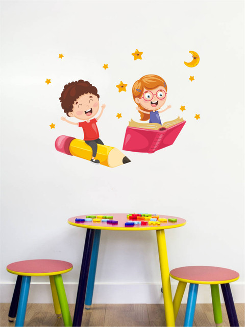 

rawpockets Multicoloured Flying Kids Wall Stickers, Multi