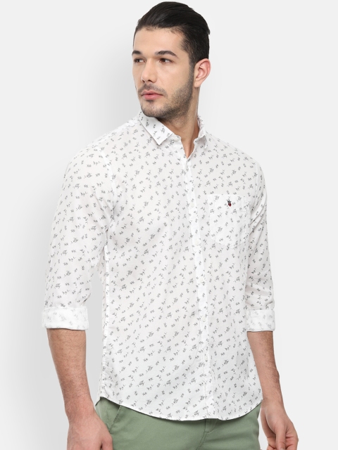 

Louis Philippe Sport Men White & Black Slim Fit Printed Casual Shirt