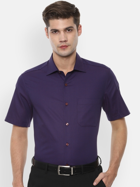 

Louis Philippe Men Purple & Pink Regular Fit Self Design Formal Shirt