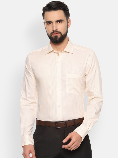 

Louis Philippe Men Yellow Classic Regular Fit Printed Formal Shirt