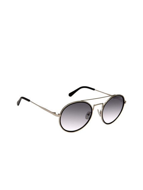 

David Blake Unisex Round Sunglasses SGDB2122x906SIL, Silver