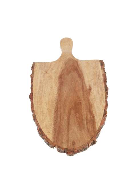 

SONG BIRD Brown Solid Paddle Bark Platter