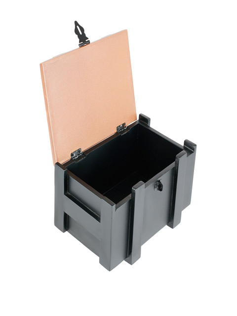 

SONG BIRD Black & Copper-Toned Solid Flat Bread Treasure Chest