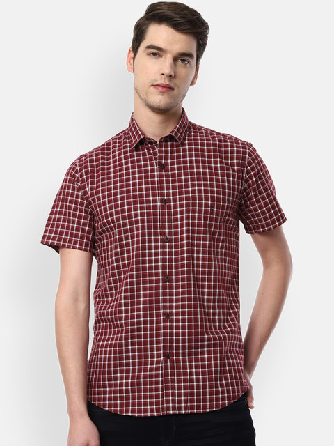 

Louis Philippe Sport Men Maroon Slim Fit Checked Casual Shirt