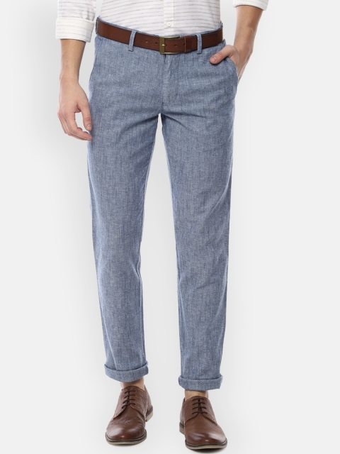 

Louis Philippe Sport Men Blue Slim Fit Self Design Trousers