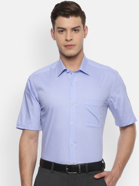 

Louis Philippe Men Blue Classic Slim Fit Printed Formal Shirt