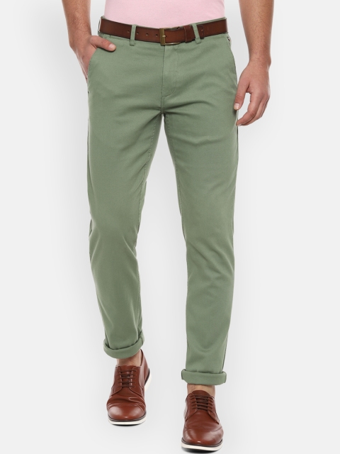 

Louis Philippe Sport Men Olive Green Slim Fit Solid Regular Trousers