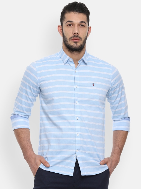 

Louis Philippe Sport Men Blue & White Slim Fit Striped Casual Shirt