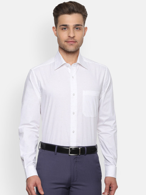 

Louis Philippe Men White Regular Fit Solid Formal Shirt