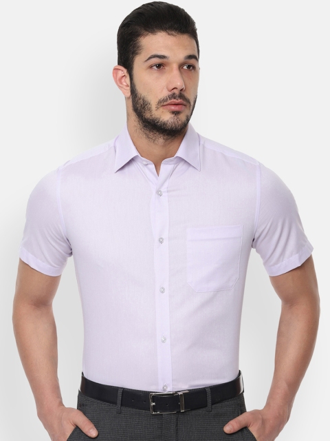 

Louis Philippe Men Purple Classic Regular Fit Self Design Formal Shirt