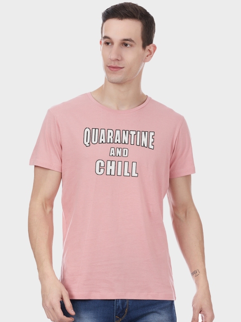

Free Authority Men Pink Printed Round Neck T-shirt