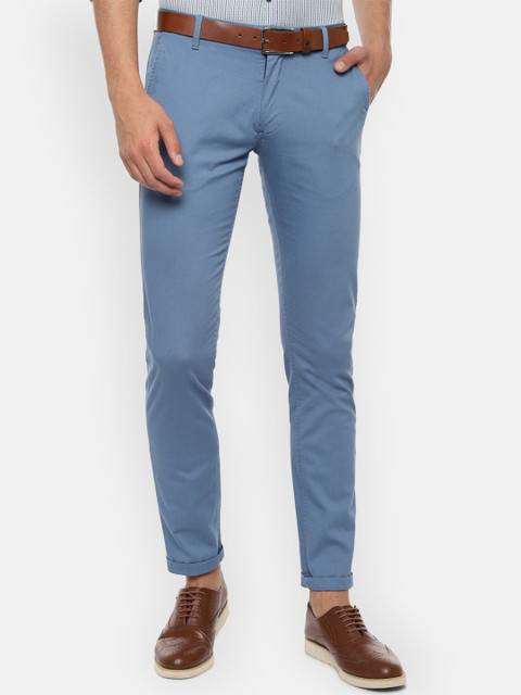 

Louis Philippe Sport Men Blue Solid Regular Fit Semi-Formal Trousers