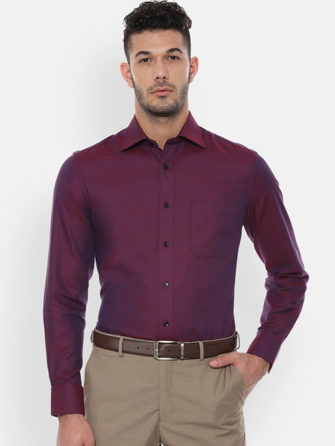 

Louis Philippe Men Purple & Blue Regular Fit Self Design Formal Shirt