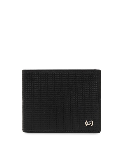 

Da Milano Men Black Self Design Two Fold Wallet
