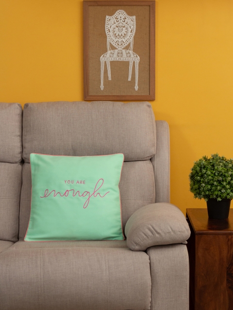 

BandBox Green & Pink Single Quirky Square Cushion Cover