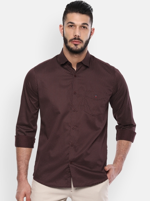 

Louis Philippe Sport Men Maroon Slim Fit Printed Casual Shirt