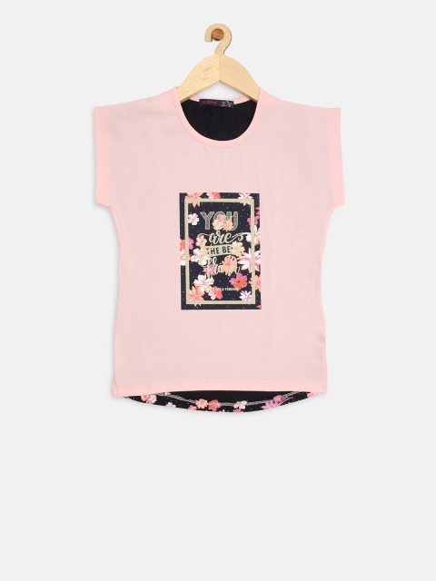 

Ziama Girls Pink Printed Top