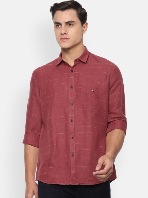 

Louis Philippe Sport Men Red Slim Fit Checked Casual Shirt
