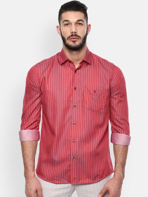 

Louis Philippe Sport Men Red Slim Fit Striped Casual Shirt