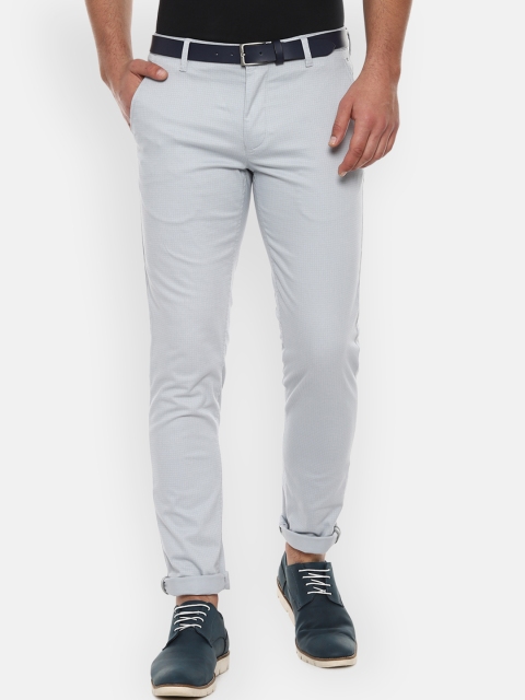 

Louis Philippe Sport Men Grey Slim Fit Printed Regular Trousers