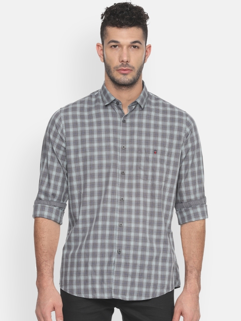 

Louis Philippe Sport Men Grey Slim Fit Checked Casual Shirt