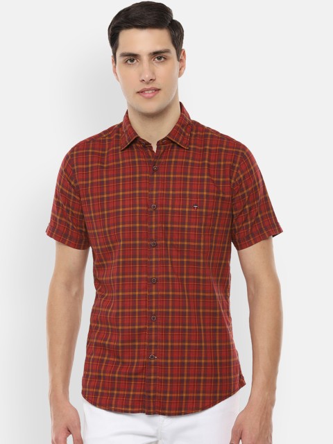 

Louis Philippe Sport Men Red Slim Fit Checked Casual Shirt