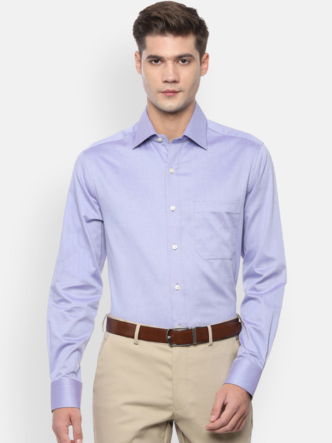

Louis Philippe Men Purple Classic Regular Fit Solid Formal Shirt