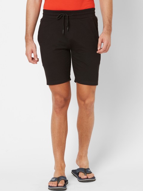

Sweet Dreams Men Black Solid Lounge Shorts