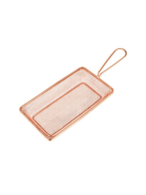 

SONG BIRD Copper-Toned Rectangle Small Flat Basket