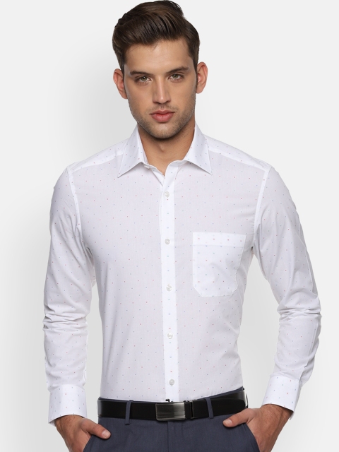 

Louis Philippe Men White Classic Regular Fit Self Design Formal Shirt