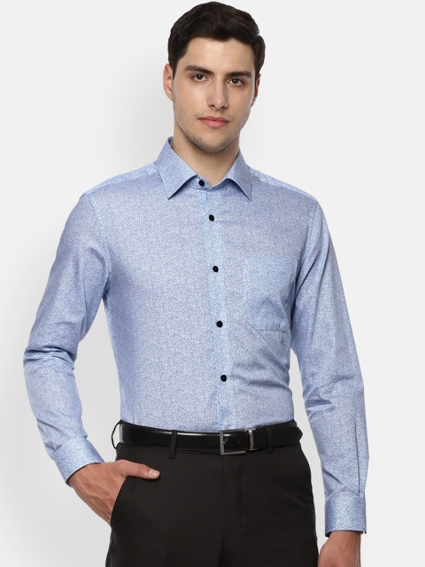 

Louis Philippe Men Blue Classic Slim Fit Printed Formal Shirt