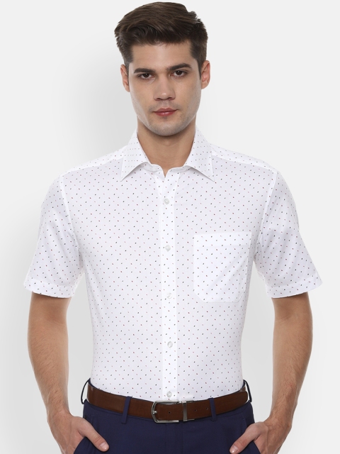 

Louis Philippe Men White & Red Regular Fit Printed Formal Shirt