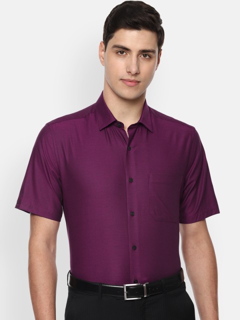 

Louis Philippe Men Purple Classic Slim Fit Solid Formal Shirt