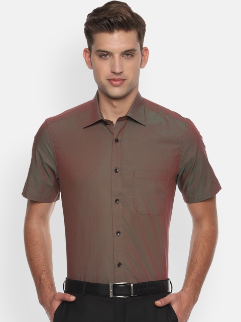 

Louis Philippe Men Brown Classic Regular Fit Solid Formal Shirt